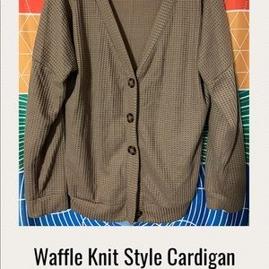 Waffle Knit Cardigan